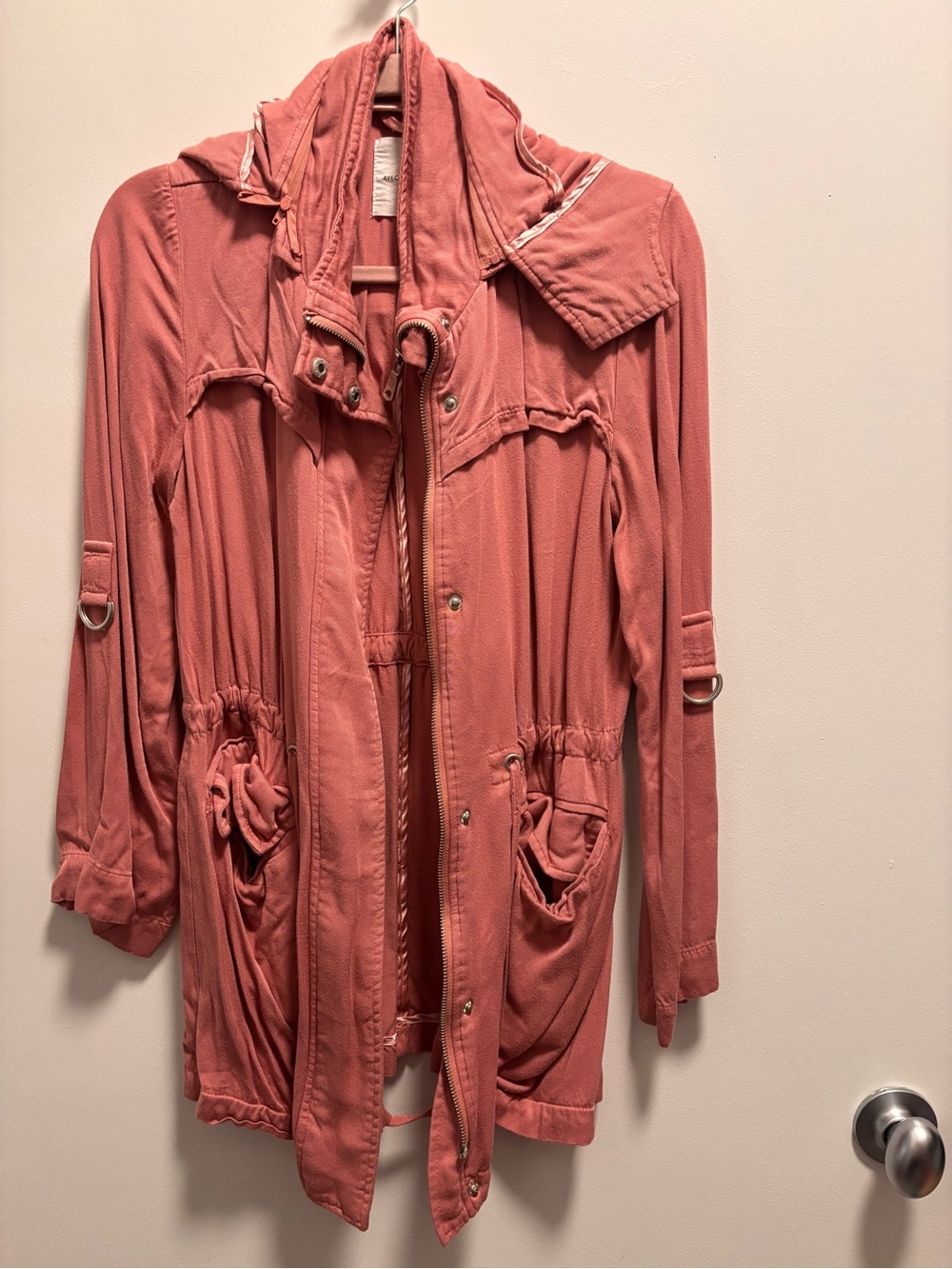 Avec Les Filles Coral Utility Jacket with removable Hood